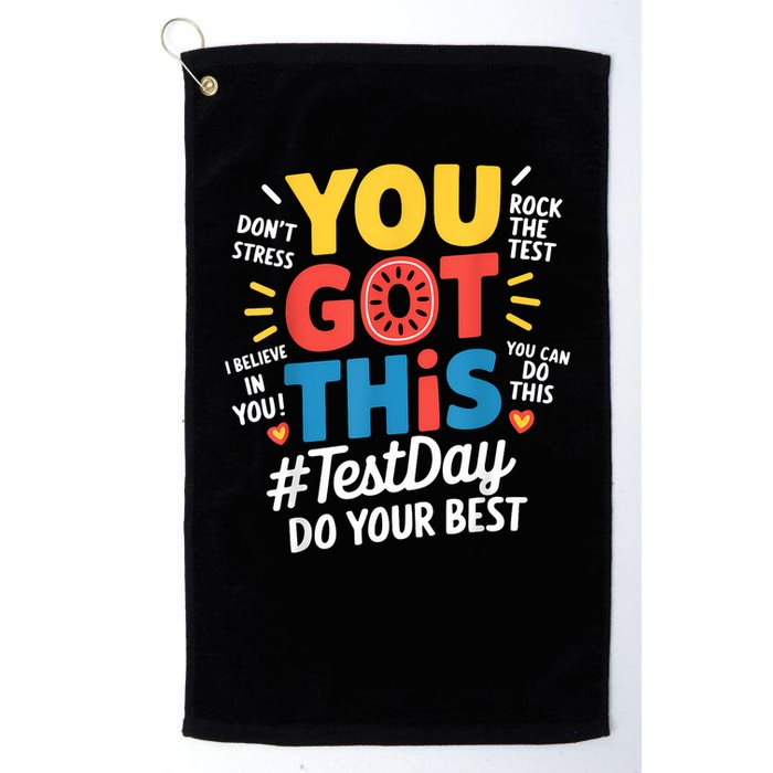 Rock The Test Testing Day Teacher Motivational You Got This Golf Towel