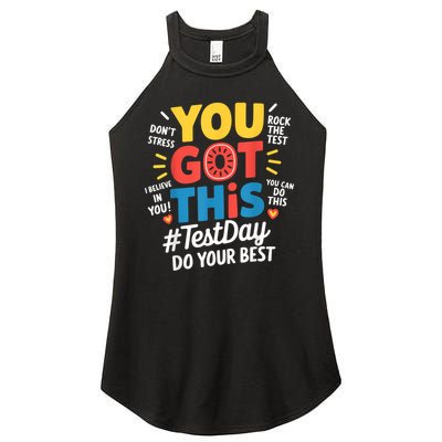 Rock The Test Testing Day Teacher Motivational You Got This Women's Perfect Tri Rocker Tank