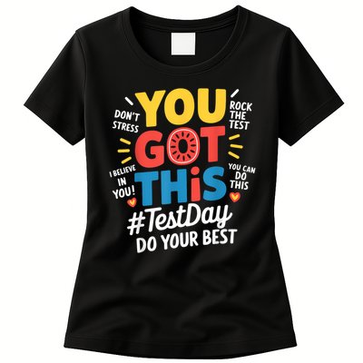 Rock The Test Testing Day Teacher Motivational You Got This Womens T-Shirt