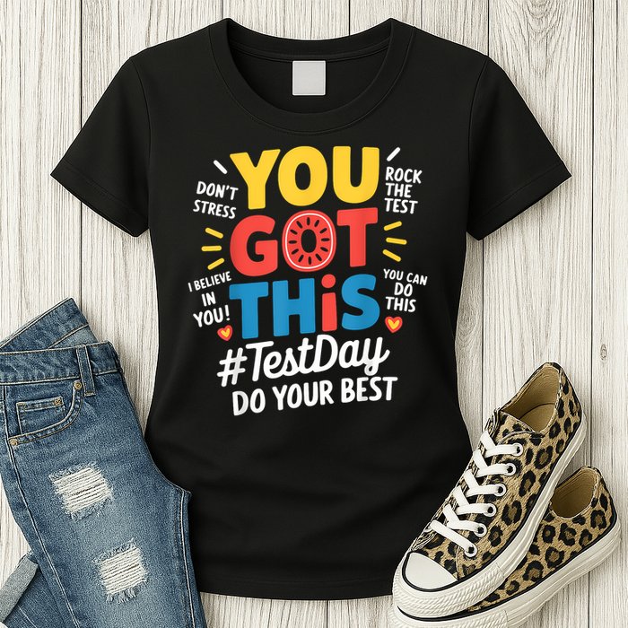 Rock The Test Testing Day Teacher Motivational You Got This Womens T-Shirt