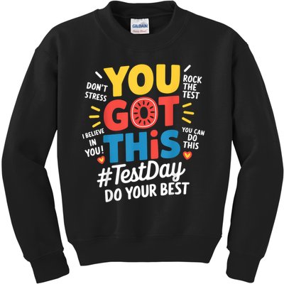 Rock The Test Testing Day Teacher Motivational You Got This Kids Sweatshirt