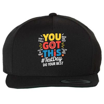 Rock The Test Testing Day Teacher Motivational You Got This Wool Snapback Cap