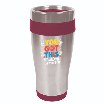 Rock The Test Testing Day Teacher Motivational You Got This 16oz Travel Tumbler