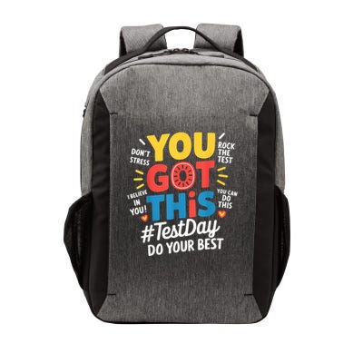 Rock The Test Testing Day Teacher Motivational You Got This Vector Backpack