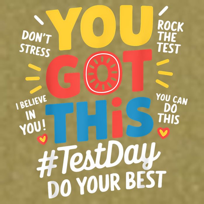 Rock The Test Testing Day Teacher Motivational You Got This Garment-Dyed Women's Muscle Tee