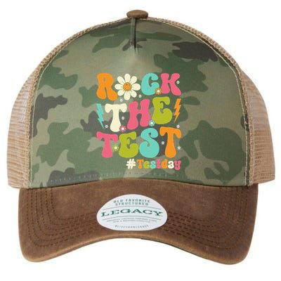Rock The Test Motivational Retro Teachers Legacy Tie Dye Trucker Hat