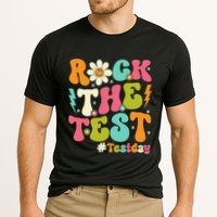 Rock The Test Motivational Retro Teachers Cooling Performance Crew T-Shirt