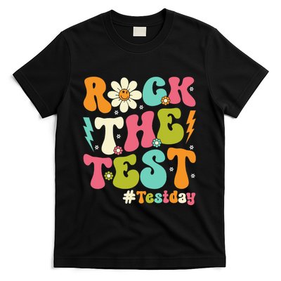 Rock The Test Motivational Retro Teachers T-Shirt