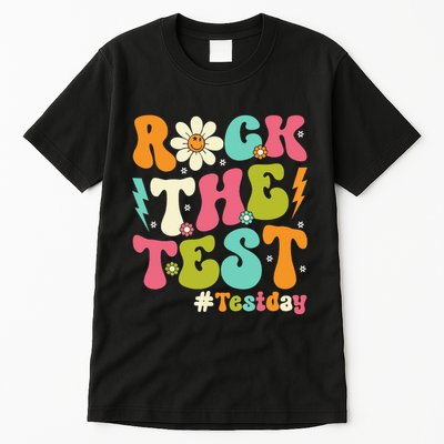 Rock The Test Motivational Retro Teachers Tall T-Shirt