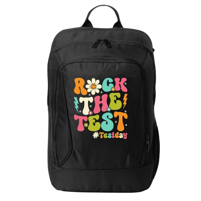 Rock The Test Motivational Retro Teachers City Backpack