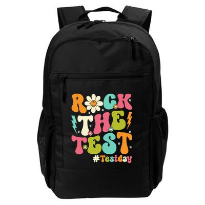 Rock The Test Motivational Retro Teachers Backpack