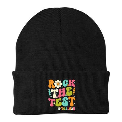 Rock The Test Motivational Retro Teachers Beanie
