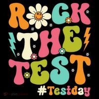 Rock The Test Motivational Retro Teachers Magnet