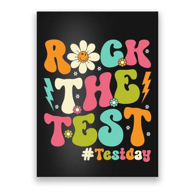 Rock The Test Motivational Retro Teachers Poster