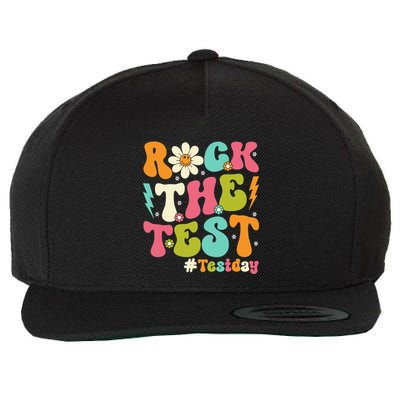 Rock The Test Motivational Retro Teachers Wool Snapback Cap