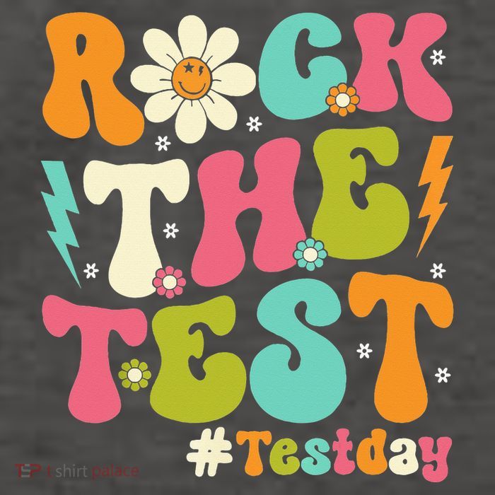 Rock The Test Motivational Retro Teachers Vector Backpack