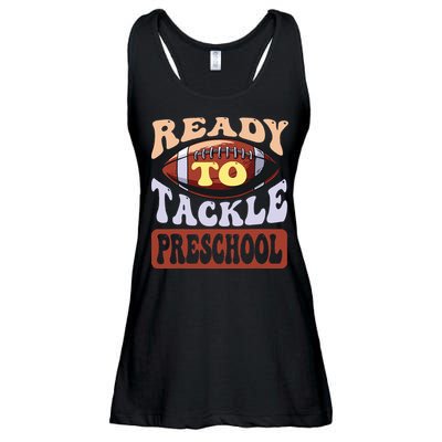 Ready To Tackle Preschool Football First Day School Ladies Essential Flowy Tank