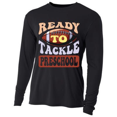 Ready To Tackle Preschool Football First Day School Cooling Performance Long Sleeve Crew