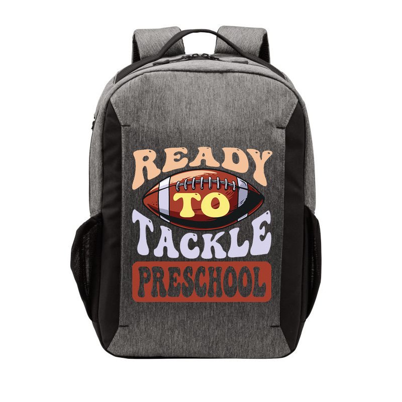 Ready To Tackle Preschool Football First Day School Vector Backpack