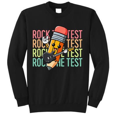 Rock The Test Dont Stress Just Do Your Best Teacher Testing Sweatshirt