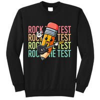 Rock The Test Dont Stress Just Do Your Best Teacher Testing Sweatshirt