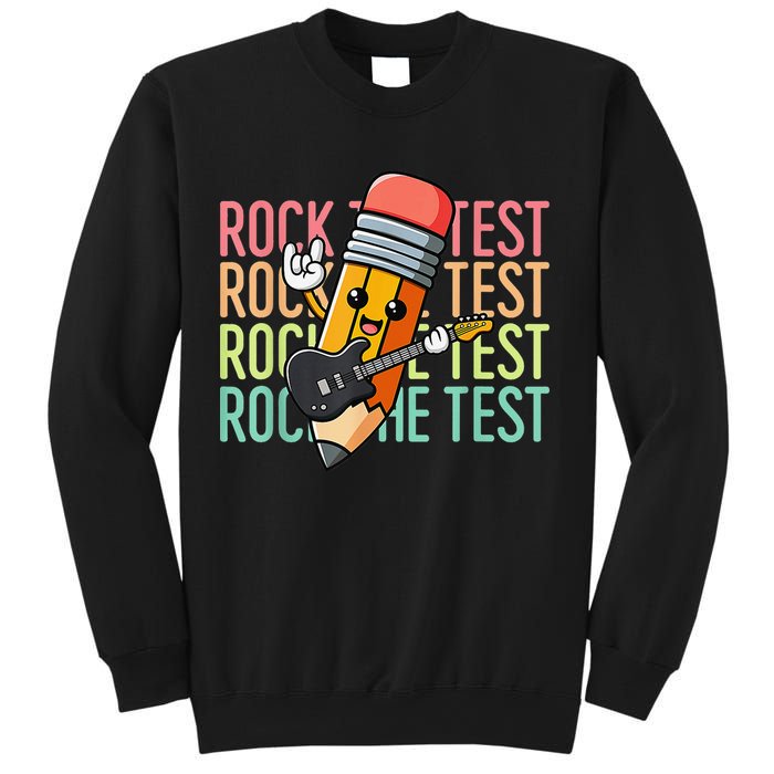 Rock The Test Dont Stress Just Do Your Best Teacher Testing Sweatshirt