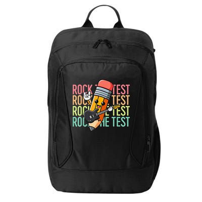 Rock The Test Dont Stress Just Do Your Best Teacher Testing City Backpack