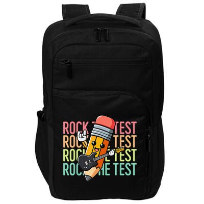 Rock The Test Dont Stress Just Do Your Best Teacher Testing Impact Tech Backpack