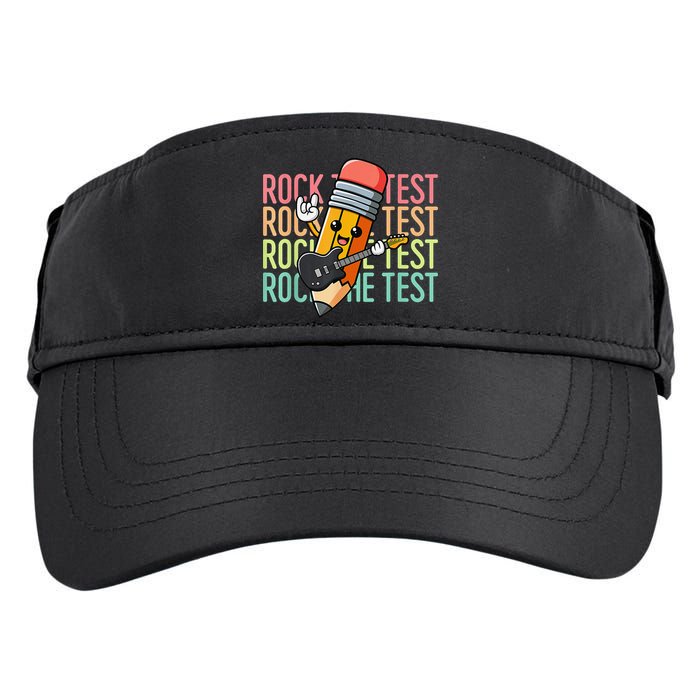 Rock The Test Dont Stress Just Do Your Best Teacher Testing Adult Drive Performance Visor