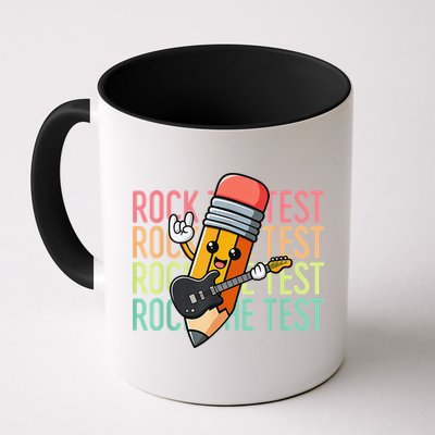 Rock The Test Dont Stress Just Do Your Best Teacher Testing Mug