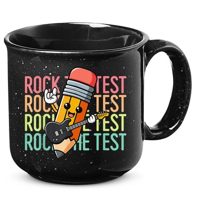 Rock The Test Dont Stress Just Do Your Best Teacher Testing 15oz Campfire Ceramic Mug