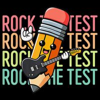 Rock The Test Dont Stress Just Do Your Best Teacher Testing Drawstring Bag