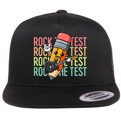 Rock The Test Dont Stress Just Do Your Best Teacher Testing Flatbill Hat