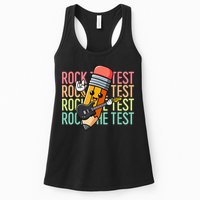 Rock The Test Dont Stress Just Do Your Best Teacher Testing Womens Tank Top