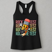 Rock The Test Dont Stress Just Do Your Best Teacher Testing Womens Tank Top