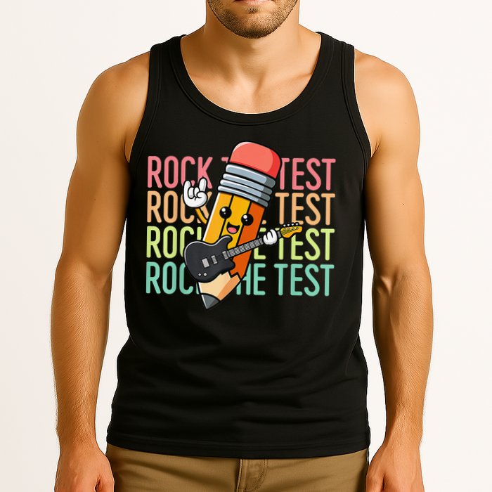 Rock The Test Dont Stress Just Do Your Best Teacher Testing Tank Top