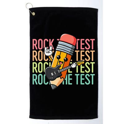 Rock The Test Dont Stress Just Do Your Best Teacher Testing Golf Towel