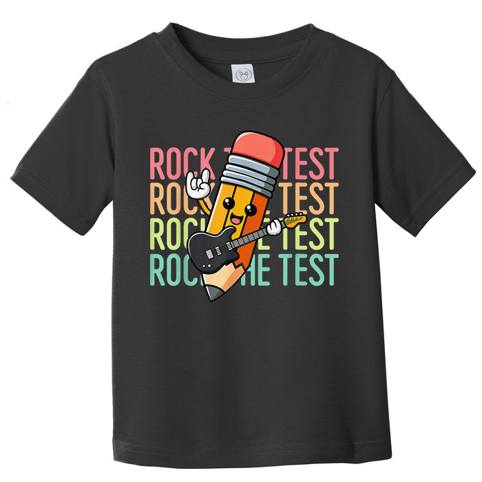 Rock The Test Dont Stress Just Do Your Best Teacher Testing Toddler T-Shirt