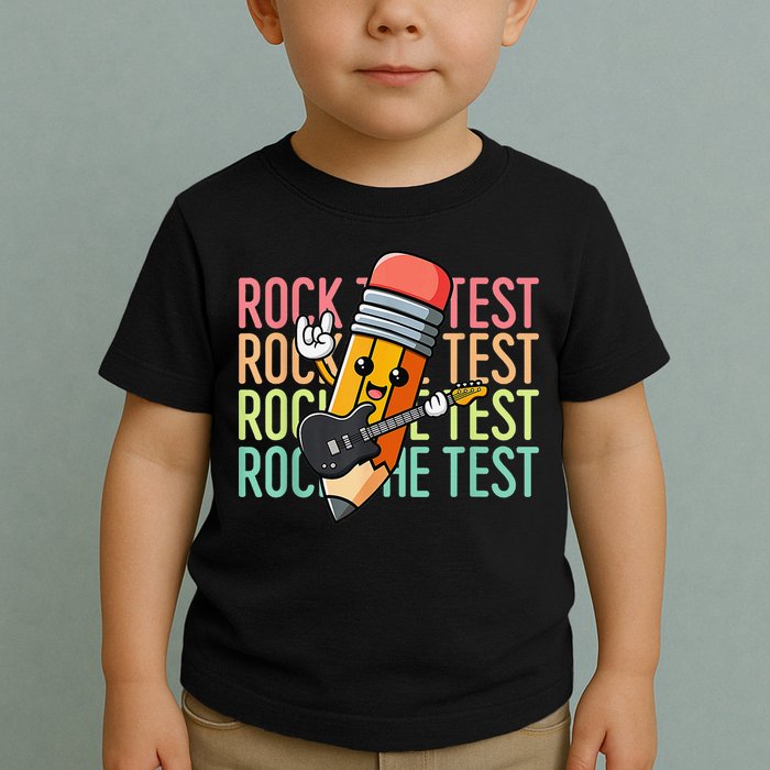 Rock The Test Dont Stress Just Do Your Best Teacher Testing Toddler T-Shirt