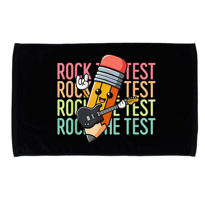 Rock The Test Dont Stress Just Do Your Best Teacher Testing Microfiber Hand Towel