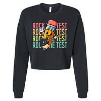 Rock The Test Dont Stress Just Do Your Best Teacher Testing Cropped Pullover Crew