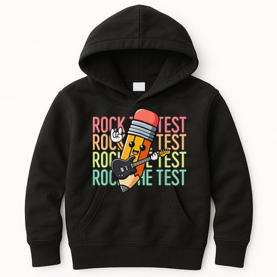 Rock The Test Dont Stress Just Do Your Best Teacher Testing Kids Hoodie