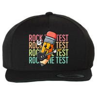 Rock The Test Dont Stress Just Do Your Best Teacher Testing Wool Snapback Cap