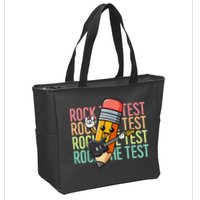 Rock The Test Dont Stress Just Do Your Best Teacher Testing Zip Tote Bag