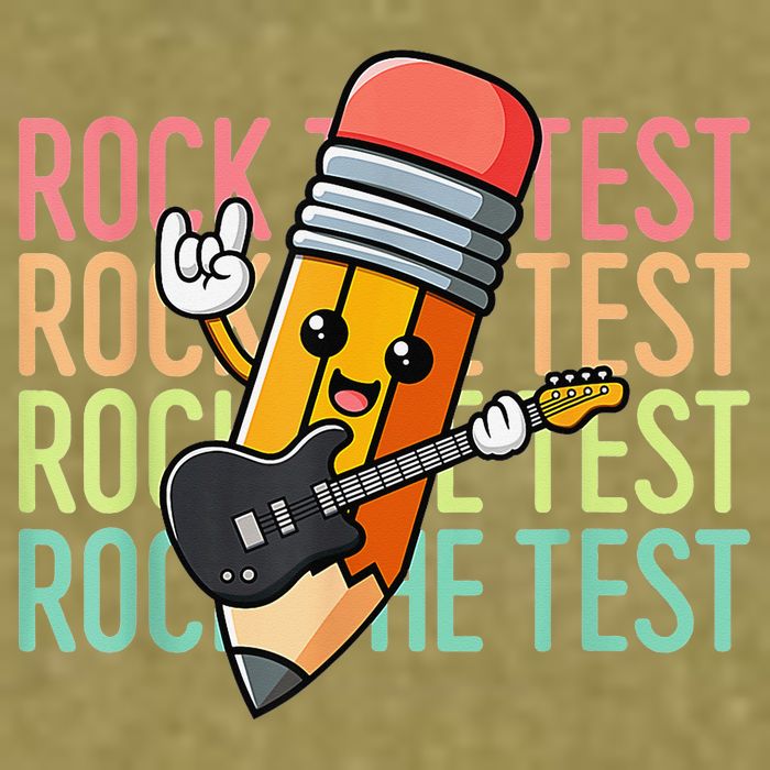 Rock The Test Dont Stress Just Do Your Best Teacher Testing Garment-Dyed Women's Muscle Tee