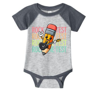 Rock The Test Dont Stress Just Do Your Best Teacher Testing Infant Baby Jersey Bodysuit