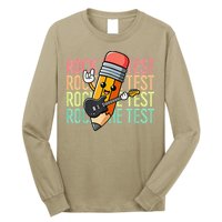 Rock The Test Dont Stress Just Do Your Best Teacher Testing Long Sleeve Shirt