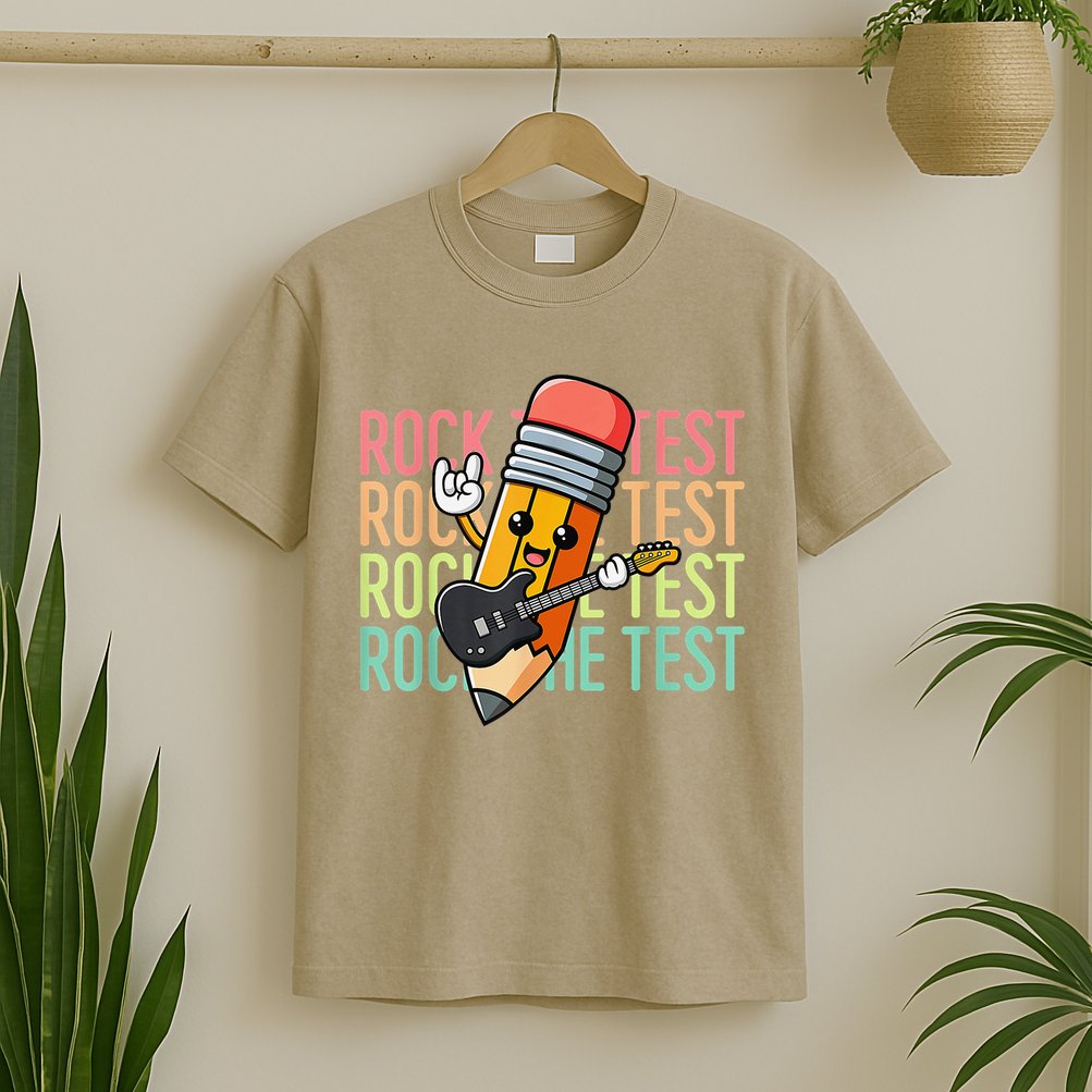Rock The Test Dont Stress Just Do Your Best Teacher Testing T-Shirt