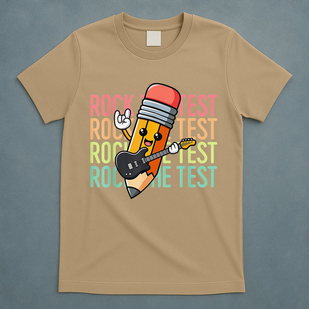Rock The Test Dont Stress Just Do Your Best Teacher Testing T-Shirt