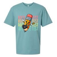 Rock The Test Dont Stress Just Do Your Best Teacher Testing Sueded Cloud Jersey T-Shirt